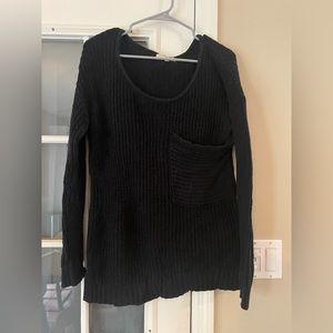 Everybody Talks. Black Knitted Sweater. Size Large.